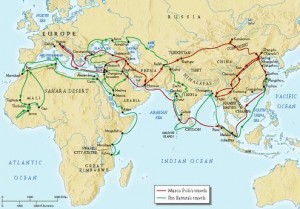 Marco Polo & Ibn Battua map